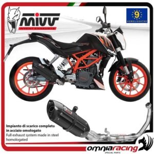 Mivv Suono juodo plieno pilna išmetimo sistema (homologuota) – KTM Duke 390 2013–2016