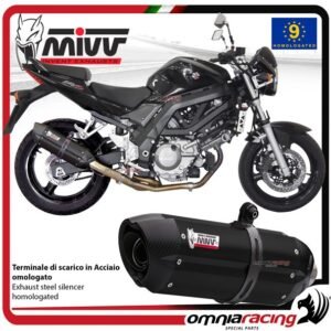 Mivv Suono juodo plieno duslintuvas (homologuotas) – Suzuki SV 650 2004–2015