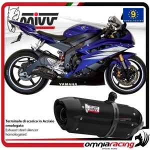 Mivv Suono juodo plieno duslintuvas (homologuotas) – Yamaha R6 2006–2016