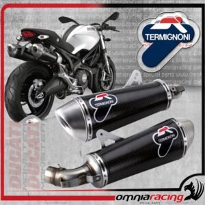 Termignoni D101 94 dB juodo plieno duslintuvas (lenktyninis) – Ducati Monster 696 2008–2013
