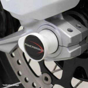 Powerbronze balta galinės šakės apsauga – Triumph Street Triple 675 R 2011–2012 / Triumph Street Triple 675 2007–2011