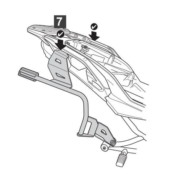 SHAD 3P šoniniai dėžių laikikliai – Kawasaki Versys 1000 2019–2020 / Kawasaki Versys 1000 2023–2024