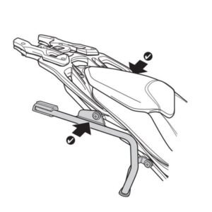 SHAD 3P šoniniai dėžių laikikliai – BMW S 1000 XR 2015–2019