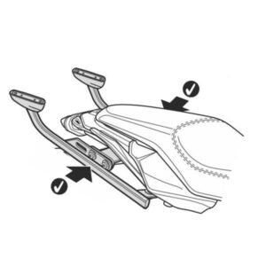 SHAD galinės dėžės laikiklis – Yamaha Tracer 700 2017–2019 / Yamaha Tracer 7 2021–2025