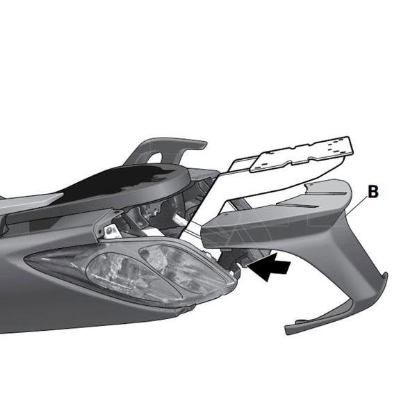 SHAD galinės dėžės laikiklis – Yamaha X Max 125 2010–2013 / Yamaha X Max 250 2010–2013