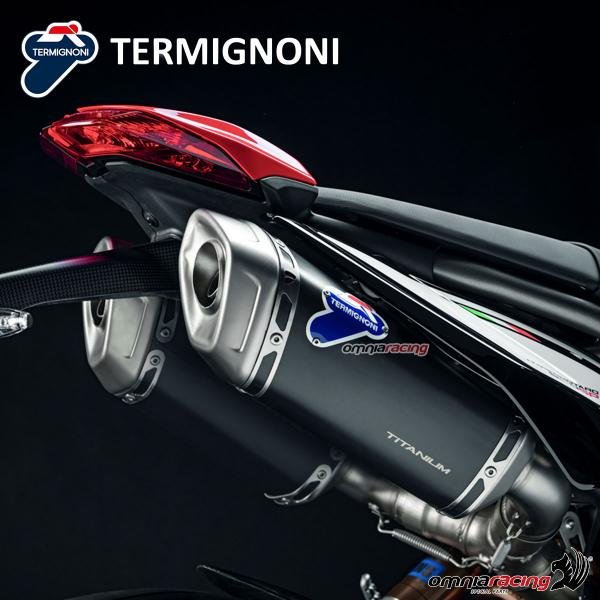 Termignoni juodas titaninis duslintuvas (homologuotas) – Ducati Hypermotard 950 2019–2023 – nuotrauka 2