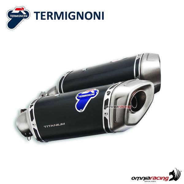 Termignoni juodas titaninis duslintuvas (homologuotas) – Ducati Hypermotard 950 2019–2023