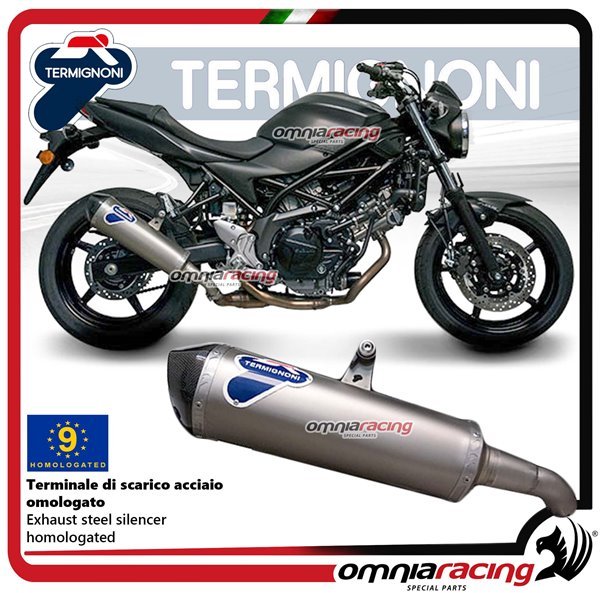 Termignoni Relevance nerūdijančio plieno duslintuvas (homologuotas) – Suzuki SV 650 2016–2024