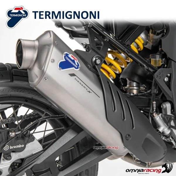Termignoni titaninis duslintuvas (lenktyninis) – Ducati DesertX 2022–2023 – nuotrauka 4