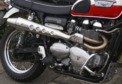 Zard kūginis plieno pilna išmetimo sistema (homologuota) – Triumph Scrambler 900 2006–2007 – nuotrauka 4