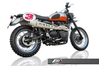 Zard kūginis plieno pilna išmetimo sistema (homologuota) – Triumph Scrambler 900 2006–2007 – nuotrauka 3