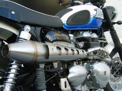 Zard kūginis plieno pilna išmetimo sistema (homologuota) – Triumph Scrambler 900 2006–2007 – nuotrauka 6
