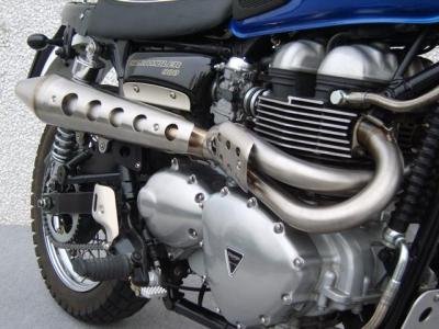 Zard kūginis plieno pilna išmetimo sistema (homologuota) – Triumph Scrambler 900 2006–2007 – nuotrauka 8