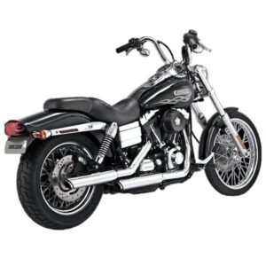 Vance & Hines Twin Slash chromuotas duslintuvas (lenktyninis) – Harley-Davidson Dyna Super Glide Custom 2013