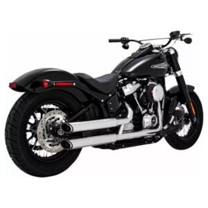 Vance & Hines Twin Slash chromuotas duslintuvas (lenktyninis) – Harley-Davidson Softail Fat Boy / Softail Fat Boy 114 / Softail Slim / Softail Street Bob ir kt.