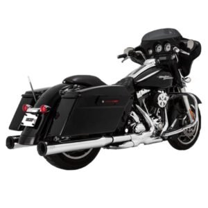 Vance & Hines Eliminator 400 chromuotas duslintuvas, variantas B (lenktyninis) – Harley-Davidson Road King / Electra Glide Standard / Electra Glide Classic / Tri Glide Ultra ir kt.