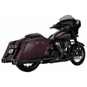 Vance & Hines Torquer 450 juodas duslintuvas, variantas B (lenktyninis) – Harley-Davidson Road King / Ultra Limited / Street Glide / Street Glide ST ir kt.