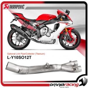 Akrapovic be katalizatoriaus titaninis išmetimo kolektorius / jungiamasis vamzdis (lenktyninis) – Yamaha R1M 2015–2023 / Yamaha R1 2015–2023