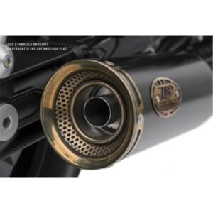 Zard Slim juodo plieno duslintuvas su bronzine apdaila (homologuotas) – Moto Guzzi V9 Roamer 2016–2019