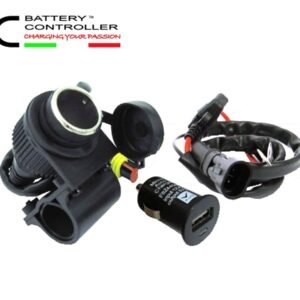 BC Battery Controller 12 V lizdas su USB jungtimi, 22 mm vairui