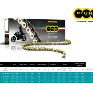 Regina 124OROY grandinė, 420 žingsnio – Aprilia RS 50 06+ / Yamaha TZR 50 2003–2006 ir kt.