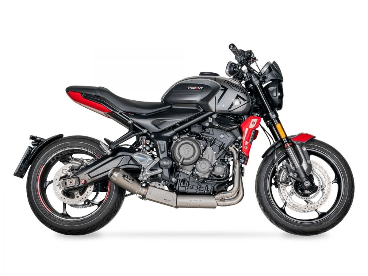 Spark MotoGP juoda pilna išmetimo sistema – Triumph Tiger Sport 660 2022–2025 / Triumph Trident 660 2021–2024 – nuotrauka 2