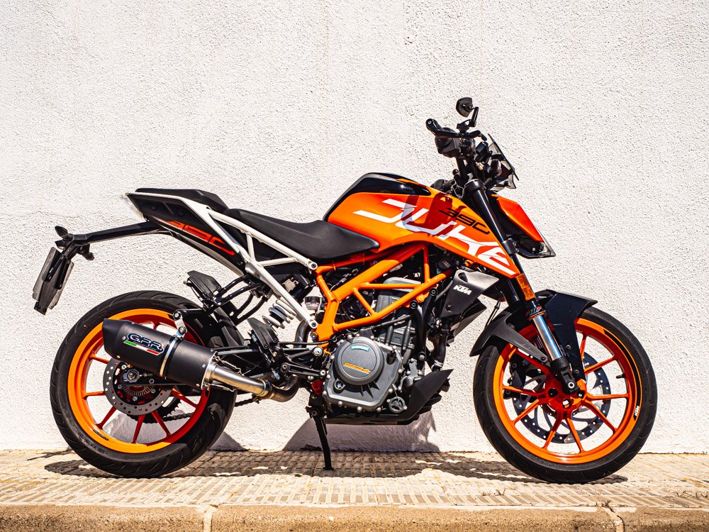 GPR Kat Furore juodas duslintuvas (homologuotas) – KTM Duke 200 2012–2016 – nuotrauka 2