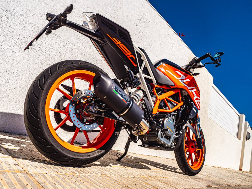 GPR Kat Furore juodas duslintuvas (homologuotas) – KTM Duke 200 2012–2016 – nuotrauka 3