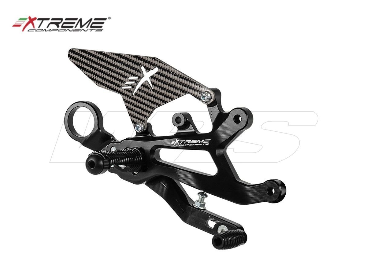 Extreme Components juodas GP Evo kojelių komplektas su karbonu – BMW S 1000 RR 2015–2018 – nuotrauka 3