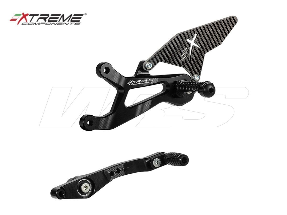 Extreme Components juodas GP Evo kojelių komplektas su karbonu – BMW S 1000 RR 2015–2018 – nuotrauka 4