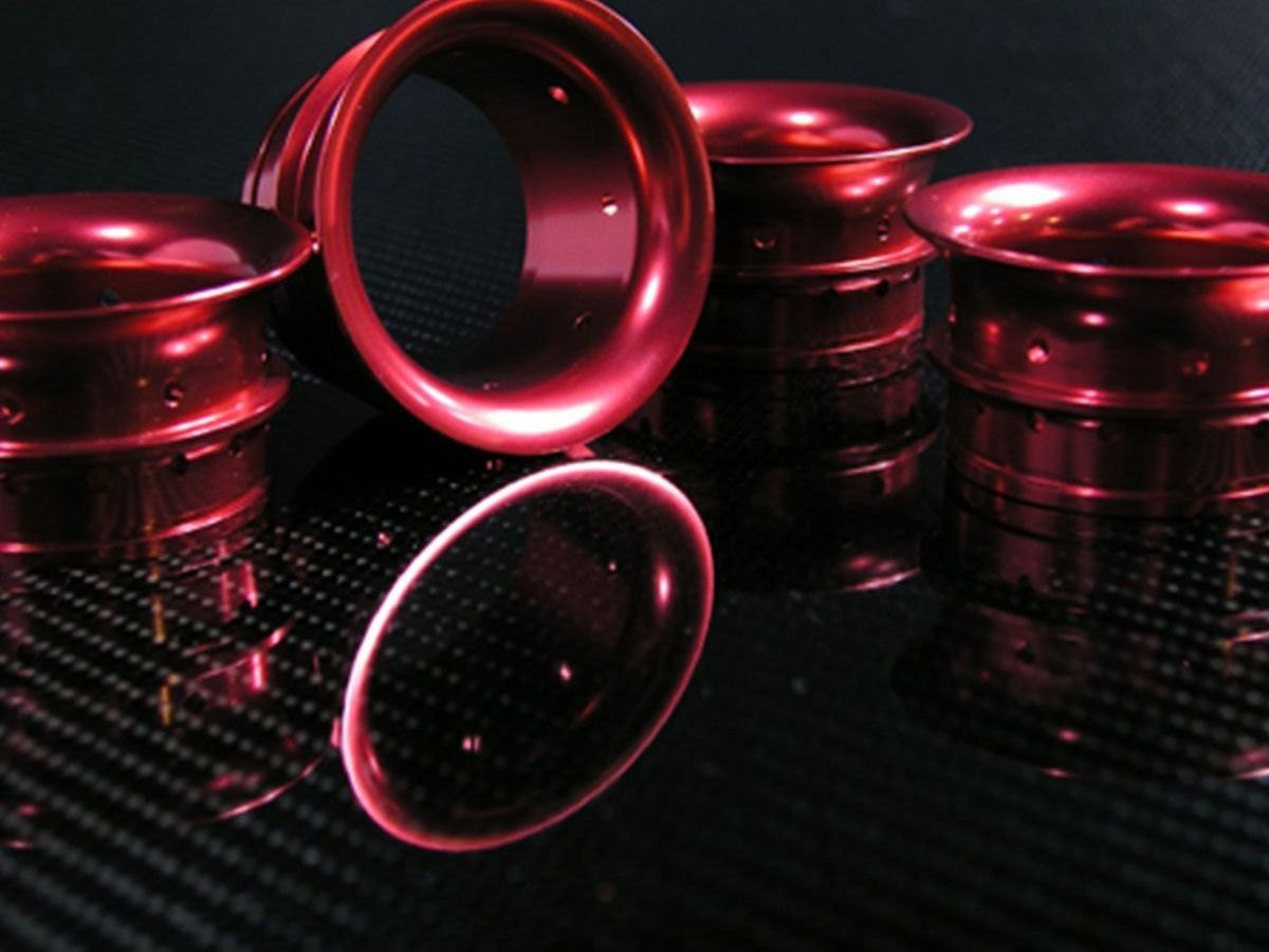 Motocorse CNC įsiurbimo piltuvėlių komplektas, raudonas – MV Agusta F4 1000 S 2004–2006 / MV Agusta F4 1000 AGO 2004–2006 ir kt.