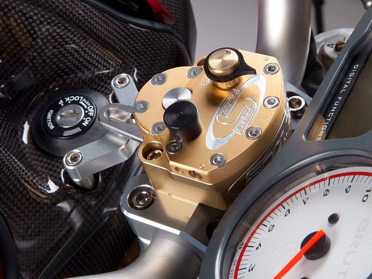 Motocorse Öhlins / Scotts rotacinio vairo dempferio montavimo komplektas – MV Agusta Brutale 910 R / S 2005–2008 / MV Agusta Brutale 750 / 910 – nuotrauka 3