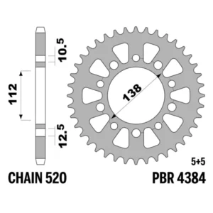 PBR galinė žvaigždutė 40 dantų 520