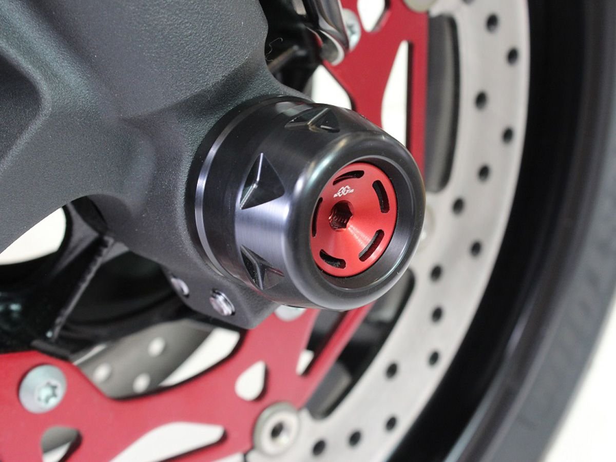 Gilles Tooling priekinės šakės apsaugų pora – Yamaha YZF-R1 / YZF-R1M 2015–2022 – raudona, nuotrauka 20