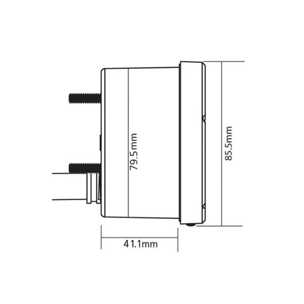 KOSO D75 universalus juodas apšviečiamas spidometras - Image 3