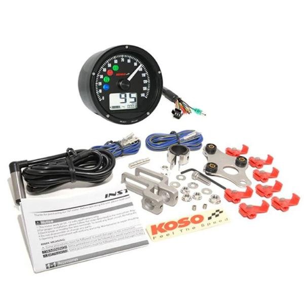 KOSO D75 universalus juodas apšviečiamas spidometras - Image 2