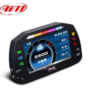 AiM MXS 1.2 Strada 5 colių prietaisų skydelis su kelio piktogramomis, CAN + RPM (ECU) kabelis