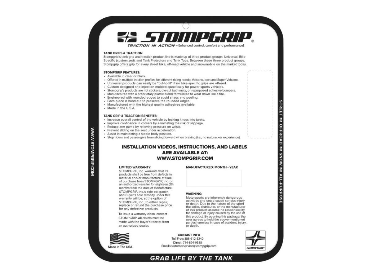 Stompgrip Volcano bako gripai – Aprilia Tuono V4 / RSV4 / Factory - Image 4