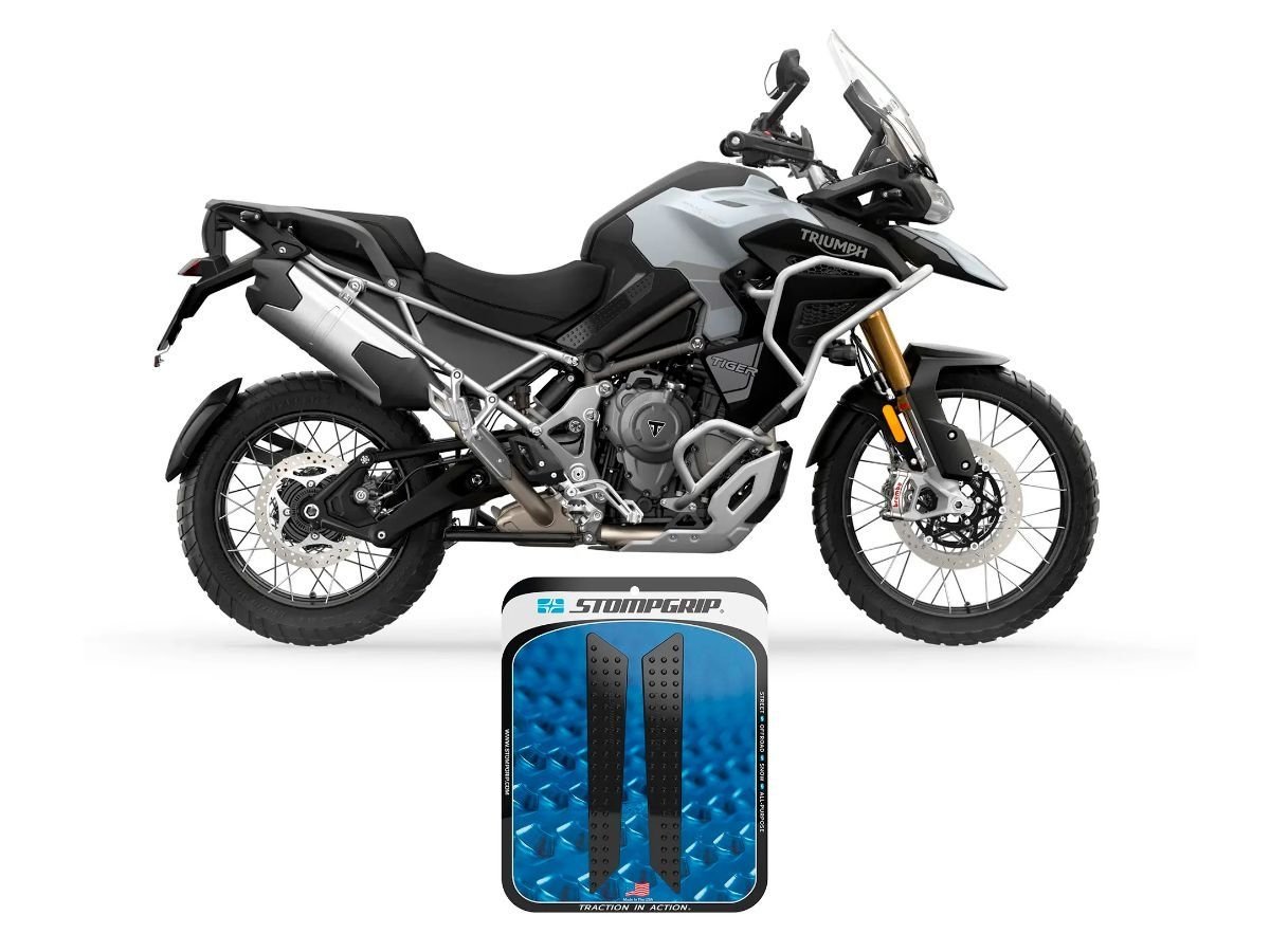 Stompgrip Volcano bako gripai – Triumph Tiger 1200 Rally Explorer 2022–2023 - Image 3